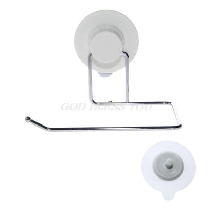 Toilet Paper Holder Bathroom Suction Hanger Tissue Rack Kitchen Towel Hook Powerful Vacuum Suction Cup Toilet Paper Roll Holder Wall Mount Towel Tissue Rack For Bathroom And Kitchen-Drill Free