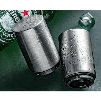 Automatic Beer Bottle Opener Magnet Beer Opener Stainless Steel Push Down Opener Wine Beer Soda Cap Opener Kitchen Accessories