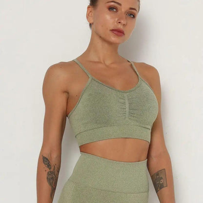 Push Up Sports Tops Fitness For Women And Girls Sport Female Sport Gym Top Padded Gym Brassiere Sports