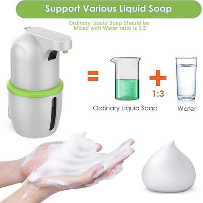 Touchless Automatic Soap Dispenser USB Charging Smart Foam Machine Infrared Sensor Foam Soap Dispenser Hand Sanitizer Touchless Commercial Easy Refill Soap & Sanitizer Holder Hand Free Sensor Wall Mount Adjustable Liquid Gel