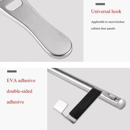 Towel Rack Over Door Towel Bar Hanging Holder Stainless Steel Bathroom Kitchen Cabinet Towel Rag Rack Shelf Hanger Tool Gadget