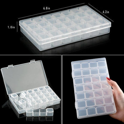 Transparent Plastic Storage Jewelry Box Compartment Adjustable Container For Beads Earring Box For Jewelry Rectangle Box Case Storage Container for Jewelry Beads Earring