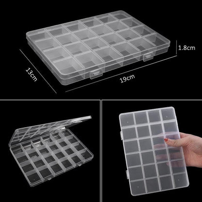 Transparent Plastic Storage Jewelry Box Compartment Adjustable Container For Beads Earring Box For Jewelry Rectangle Box Case Storage Container for Jewelry Beads Earring