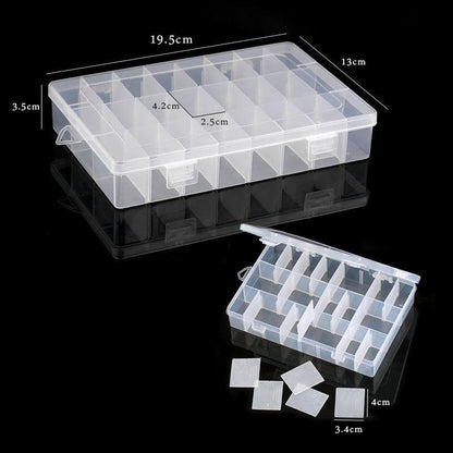 Transparent Plastic Storage Jewelry Box Compartment Adjustable Container For Beads Earring Box For Jewelry Rectangle Box Case Storage Container for Jewelry Beads Earring