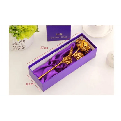 Trendy Flower Gift for Loved ones 24K Gold Rose Gift Big Rose with Gift Box Best Gift for Girlfriend Valentines Day