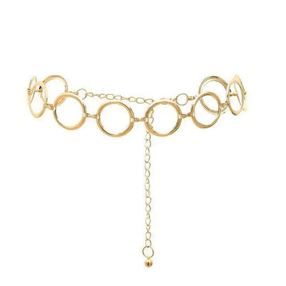 Trendy Heart Shaped Design Body Long Chain Ladies Belts Modern Metal Waist Chain Love Belts For Women