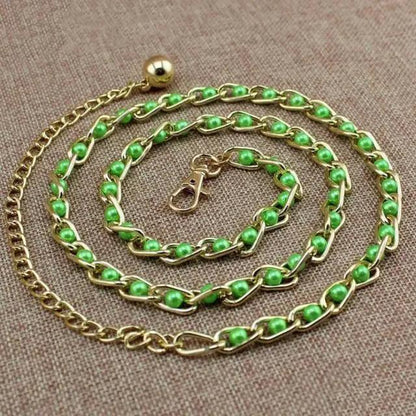 Trendy Heart Shaped Design Body Long Chain Ladies Belts Modern Metal Waist Chain Love Belts For Women