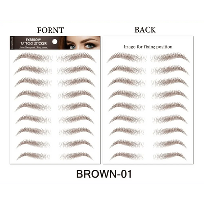 Trendy Waterproof  1 Piece Hair-liked Authentic Eyebrow Tattoo Sticker Waterproof Cosmetics Long Lasting Makeup False Eyebrows Stickers