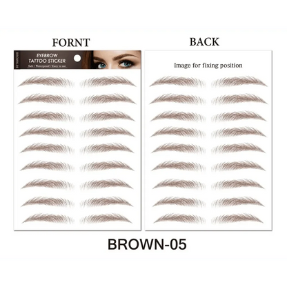 Trendy Waterproof  1 Piece Hair-liked Authentic Eyebrow Tattoo Sticker Waterproof Cosmetics Long Lasting Makeup False Eyebrows Stickers