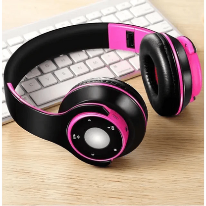 Wireless Headset Bluetooth Earphones and Headphone Foldable Adjustment Bluetooth Wired Headphones TF Card MP3 FM Radios For Online Class Business Trip Travel Video Conference