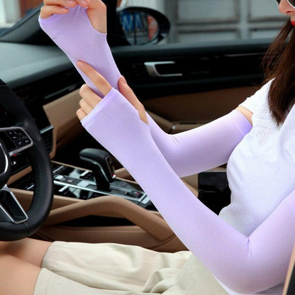 Two Pairs Of Arm Sleeve Sunscreen Cuff Arm Sleeves UV Sun Protect Anti-Slip Summer Men Women Gloves Summer Arm Sleeves Cover Unisex Cooling Sleeves Sports Workout Outdoor Sleeves