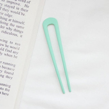 U Shape Hair Sticks Women Hairclip Simplicity Colorful Girls Hairpins Hair Sticks Hair Accessories Headwear French Hair Pin Hairstyle Chignon for Women