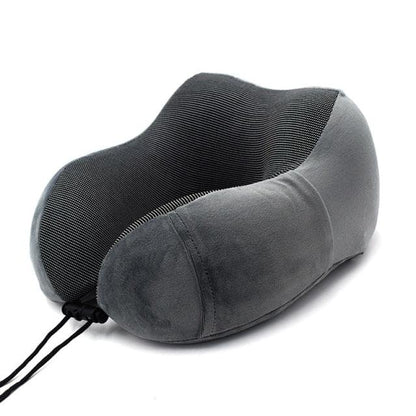 U-Shape Travel Pillow Pure Memory Foam Neck Pillow for Airplane Office Nap Cervical Pillows Flight Sleeping Head Neck Support Memory Cotton Neck Pillow Cervical Vertebra Travel Portable Noon Break Aircraft Neck Pillow For Traveling