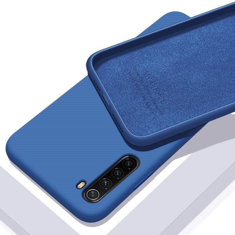 Ultra Thin Flexible Gel Protective Cover Soft Slim Solid Color Case Liquid Silicone Case For Xiaomi Redmi 9T Case For Mi 9 10 Redmi Note 9 9S 8 Pro Cover For Xiaomi Mi Note 10 Protective Bumper