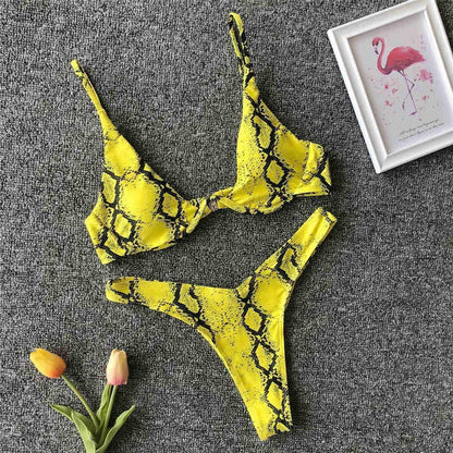 Underwired Bikini Female Swimsuit Women Swimwear Two-Piece V Shape Wire Bikini Set Bather Bathing Suit Women Micro Bikini Set Shiny Metallic 2 Piece Swimsuit Push Up Underwire Swimwear Bathing Suit
