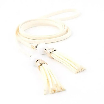 Unique Classic PU Leather Tie Strap Waist Belt For Women Modern Rope Style Design Ladies Waistbands