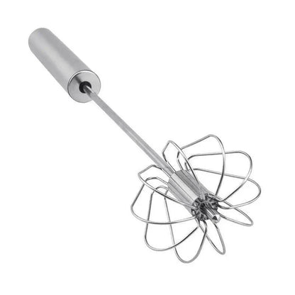 Unique Design Semi-automatic Egg Beater 304 Stainless Steel Egg Whisk Manual Hand Mixer Self Turning Egg Stirrer Kitchen Accessories Egg Tools