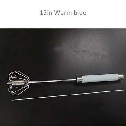 Unique Design Semi-automatic Egg Beater 304 Stainless Steel Egg Whisk Manual Hand Mixer Self Turning Egg Stirrer Kitchen Accessories Egg Tools