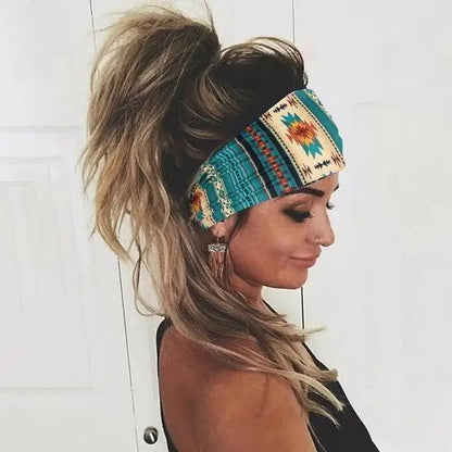 Unique Design Women's Summer Hair Bands Print Headband Stylish Cross Turban Bandanas Hair Accessories Headwrap Headwear Gift