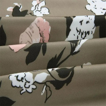 Unique Nature Design Women's jackets Floral Printed Ladies Zipper Up Bomber Outwear Spring Long Sleeve Short Thin Slim Casual Pocket Biker Coats