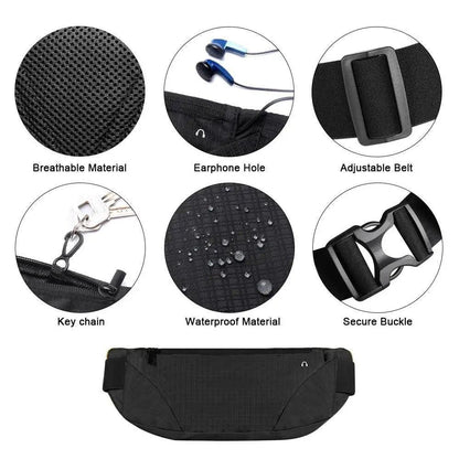 Unique  Running Fanny Pack Sports Belt Bag Stylish Ultra Light Bounce Free Waist Pouch Bag Fitness Workout Belt Sport Waist Pack