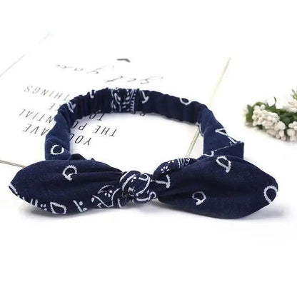 Unique Style Women's Soft Solid Print Headbands Vintage Cross Knot Elastic Hairbands Bandanas Girls Hair Bands Hair Accessories