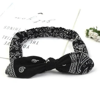 Unique Style Women's Soft Solid Print Headbands Vintage Cross Knot Elastic Hairbands Bandanas Girls Hair Bands Hair Accessories