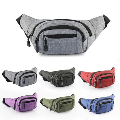 Unisex Classic Design Sports Fanny Pack Stylish Waist Bag Large Capacity Outdoor Travel Waist Bag