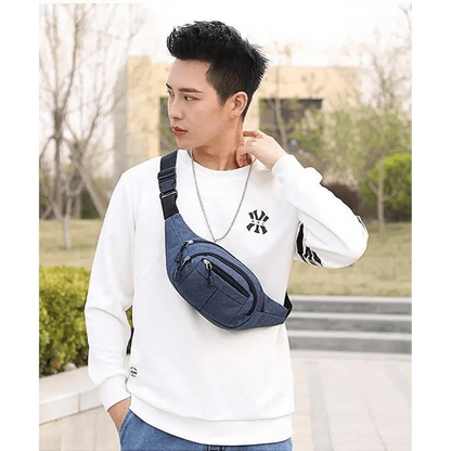 Unisex Classic Design Sports Fanny Pack Stylish Waist Bag Large Capacity Outdoor Travel Waist Bag