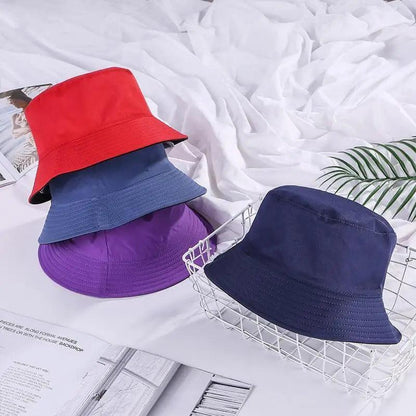 Unisex Double-faced Bucket Hat Colorful Sunscreen Women One Size Hat Outdoor Activities Modern Men Hats