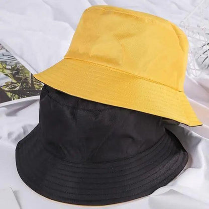 Unisex Double-faced Bucket Hat Colorful Sunscreen Women One Size Hat Outdoor Activities Modern Men Hats