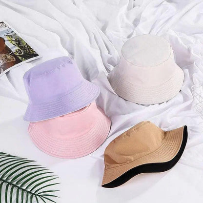 Unisex Double-faced Bucket Hat Colorful Sunscreen Women One Size Hat Outdoor Activities Modern Men Hats