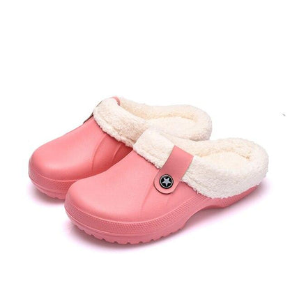 Unisex Home Shoes Winter Clogs Indoor Plush Warm Slippers Sandals For Women New Fashion Footwear Soft Slides Cozy Indoor Outdoor Knit Slipper Clog With Plush Warm Fur Lining Slippers For Women
