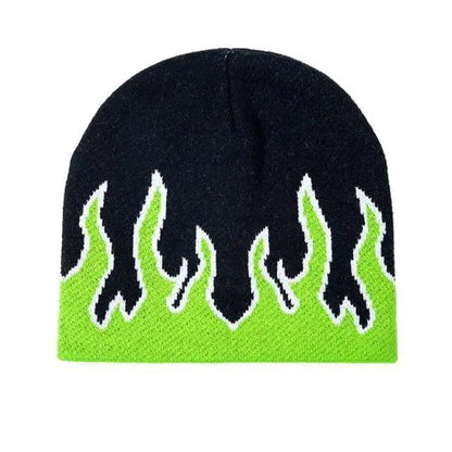 Unisex Modern Fire Design Soft Warm Beanies Comfortable Winter One Size Caps For Men And Women