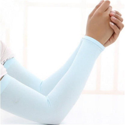 Unisex One Size Compression Cooling Sleeves UV Sun Protection Cooling Arm Sleeves With Thumb Hole Compression Sports Tattoo Cover Up Sleeve For Sports Long Arm Cover Anti-Slip Warmers Outdoor Sports Sunblock Cover
