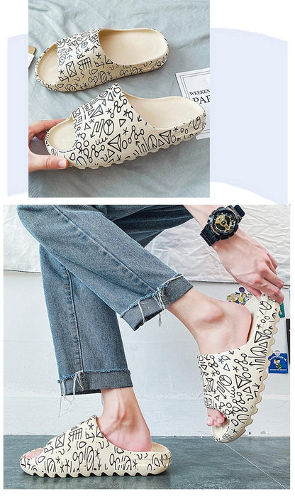 Unisex Slippers For Boy Girl Home Summer Women Home Flip Flops Soft Bottom Unisex Slides Beach EVA Open Toe Soft Slippers Non-Slip Soft Shower Spa Bath Pool Gym House Indoor Sandals