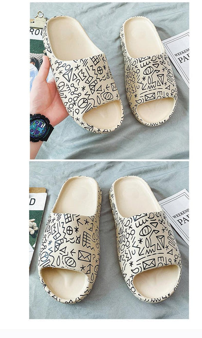 Unisex Slippers For Boy Girl Home Summer Women Home Flip Flops Soft Bottom Unisex Slides Beach EVA Open Toe Soft Slippers Non-Slip Soft Shower Spa Bath Pool Gym House Indoor Sandals