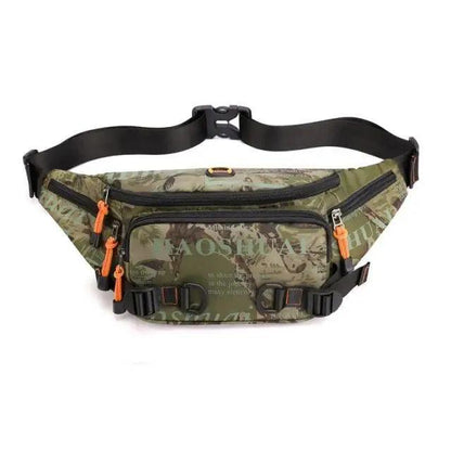 Unisex Stylish Multiple Pockets Fanny Pack Men Waist Packs Travel Adjustable Waist Band Outdoor Portable Modern Fanny Bag