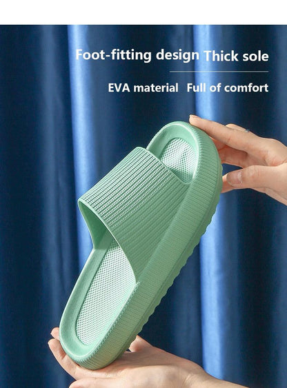Unisex Thicker Comfortable Slippers For Men And Women Home Bathroom Bath Couple Thick Bottom Home Slippers Soft Sole Slide Sandals Leisure Shower Quick Drying Bathroom Non-Slip Massage Pool Gym House Slipper