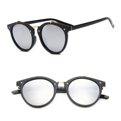 Unisex Vintage Round Shape Sunglasses Retro Women Design Luxury Popular Summer Sun Glasses Comfortable Classic Outdoor Eyewear UV400 Lens Trendy Sunglasses