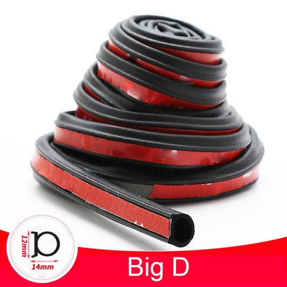 Universal Self Adhesive Auto Rubber Weather Draft Seal Strip Weather-strip for Car Window and Door Car Door Seal Strip Auto Stickers Rubber Noise Insulation Anti-Dust Soundproofing Sealing Strips Interior Accessories