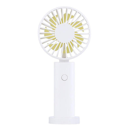 USB Mini Fan Portable Pocket Fan Cartoon Handheld Desktop Rechargeable Standing Fan Three Gear Wind Speed Regulation Battery Operated USB Small Fan with 3 Speeds for Home Office Car Outdoor Travel