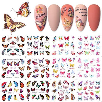 Valentines Heart Letter Flower Nail Stickers Sliders For Nails Water Decals Sticker Tips Manicure Decals for Nail Art Decoration Including Hearts Stars Letters Bowknot Leaves Flowers Plants Fruits Butterflies Nail Art Decoration