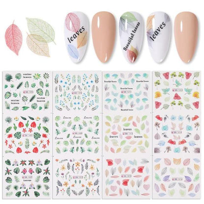 Valentines Heart Letter Flower Nail Stickers Sliders For Nails Water Decals Sticker Tips Manicure Decals for Nail Art Decoration Including Hearts Stars Letters Bowknot Leaves Flowers Plants Fruits Butterflies Nail Art Decoration