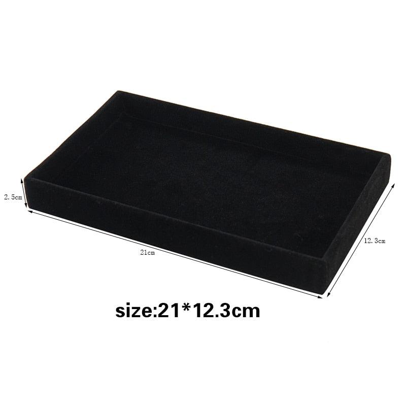 Velvet Jewelry Display Stackable Exquisite Jewelry Holder Portable Ring Earrings Necklace Organizer Box organizer Velvet Drawer Organizer Showcase Jewelry Storage for Bracelet Necklace Earring Ring