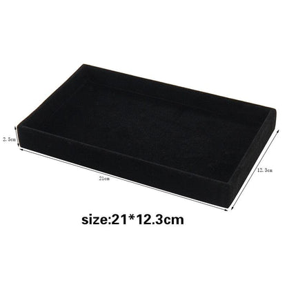Velvet Jewelry Display Stackable Exquisite Jewelry Holder Portable Ring Earrings Necklace Organizer Box organizer Velvet Drawer Organizer Showcase Jewelry Storage for Bracelet Necklace Earring Ring