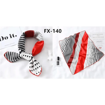 Versatile Square Silk Scarf For Women Fashionable Printed Small Neck Scarfs Office Lady Hair Band Foulard Hand For Female Bandana Shawl