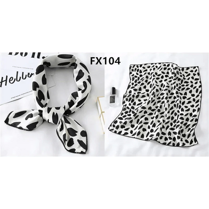 Versatile Square Silk Scarf For Women Fashionable Printed Small Neck Scarfs Office Lady Hair Band Foulard Hand For Female Bandana Shawl