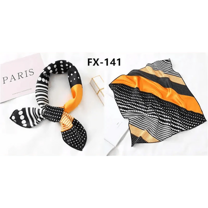 Versatile Square Silk Scarf For Women Fashionable Printed Small Neck Scarfs Office Lady Hair Band Foulard Hand For Female Bandana Shawl