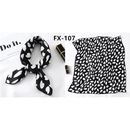 Versatile Square Silk Scarf For Women Fashionable Printed Small Neck Scarfs Office Lady Hair Band Foulard Hand For Female Bandana Shawl